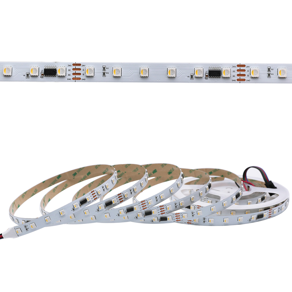 DC12/24V WS2814 External IC RGBW 16.4Ft 300LEDs Breakpoint Resume Addressable LED Strip Lights